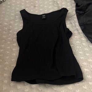 Cozy Black Ribbed Tank Top